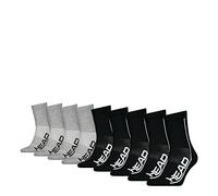 Head PERFORMANCE SHORT CREW 9P ECOM, CALCETINES CORTOS Unisex adulto, black/grey, 35/38