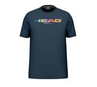 HEAD Rainbow T-Shirt Junior Camiseta, Azul Marino, 140 Unisex niños