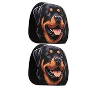 Head Rest Cover For Car | 2 Piece Elastic Washable Fun Dog Car Accessories