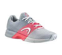 HEAD Revolt Pro 4.0 Señoras Zapato de Tenis, Womens, Gris/Coral, 38.5