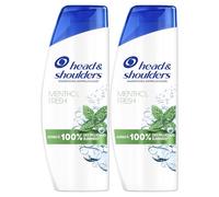 Head & Shoulders Champú anticaspa Menthol Fresh 2 x 225 ml, anticaspa, sebo y picazón desde el primer lavado, se elimina el 100% de la caspa