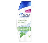 Head & Shoulders Champú anticaspa Menthol Fresh de 400 ml, combate la caspa, la grasa y el picor desde 1 lavado, hasta el 100% de protección contra la caspa, clínicamente probado con efecto