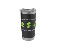 Head, Shoulders, Knees, and Toes Fail: T-Rex Dinosaur Humor Vaso térmico de acero inoxidable de doble pared
