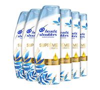 Head & Shoulders Suprême Hidrata Champú anticaspa con aceite de argán con ingredientes hidratantes, paquete de 6 unidades de 225 ml