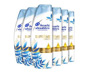 Head & Shoulders Suprême Hidrata Champú anticaspa con aceite de argán con ingredientes hidratantes, paquete de 6 unidades de 225 ml