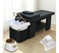 Head Spa Bed, Head Spa Japonés Con Unidad De Retrolavado De Champú De Masaje De Agua En Forma De U Y Funda De Almohada |Fumigación |Sistema De Iluminación LED Para El Cuidado Del Cuero Cabelludo, Cama