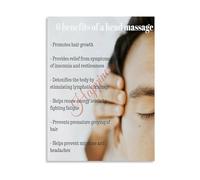 Head Spa Benefits Guide Poster Scalp Care and Canvas Wall-Art for Salon or Home Decor(Unframed,08x12inch(20x30cm))