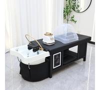 Head Spa Equipment, cama de champú de masaje, cama de champú para tratamiento de cabeza con fumigación y circulación de agua, estación de lavado de cabello con reposacabezas ajustable, para salones