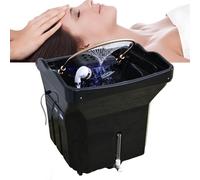 Head Spa Lavabo Para Cabello Para Personas Postradas En Cama Con Lavabo De Champú De Circulación De 60 L, Para Head Spa Y Peluquerías (BLACK)