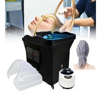 Head Spa Station con depósito de agua de 60 litros, fumigación de aromaterapia y fototerapia LED, champú para salón y club de salud, tratamiento del cuero cabelludo
