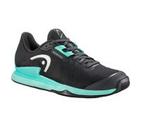 HEAD Sprint Pro 3.5 Arcilla Señores Zapato de Tenis, Mens, Negro/Turquesa, 41