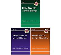 Head Start a la colección de 3 libros de biología, física y química de nivel A de CGP