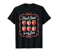 Head Start is My Jam Strawberry Teacher, Estudiante de prekínder, Divertido Camiseta