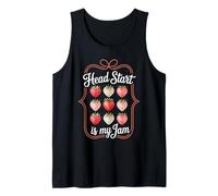 Head Start is My Jam Strawberry Teacher Pre-k Student Funny Camiseta sin Mangas