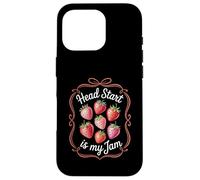 Head Start is My Jam Strawberry Teacher Pre-k Student Funny Carcasa para iPhone 16 Pro