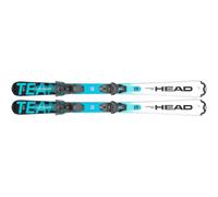 HEAD Supershape Team Easy JRS 314203+100922 - Esquís para niños con fijaciones JRS 7.5 GW CA BR.78[H], color: blanco/azul
