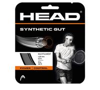HEAD Synthetic gut - Cuerda de Tenis (1,30 mm, 16 g), Color Negro