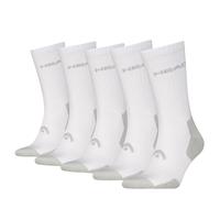 HEAD Tennis Calcetines de tripulación, Blanco, 43-46 (Pack de 5) Unisex Adulto