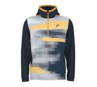 HEAD Topspin Sudadera con Capucha para Hombre, Azul Marino y Amarillo, Large