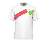 HEAD Topspin T-Shirt Boys Camiseta, Blanco y Rosa Lima, 152 Unisex niños