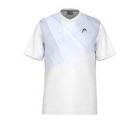HEAD Topspin T-Shirt Men Camiseta, Blanco Azul Marino, XL para Hombre