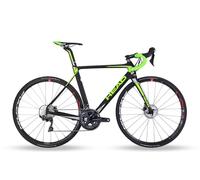 HEAD Unisex - Adult I-Speed Race Road Bike, Matt Black/Green, 52