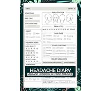 Headache Diary: Migraine Log Book with Food Tracker to Help Identify Triggers, Pain Levels, Symptoms, Relief Measures, Duration, Headache Types Description, Tips and Annual Calendar