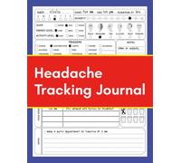 Headache Tracking Journal: Daily Migraine, Tension, Sinus, Cluster, TMJ, and Neck Pain Log Book - Tracker for Triggers, Pain Levels, Relief Measures, Duration, Food and Water Intake, and More