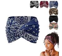 Headbands, Printed Cross Yoga Headband, Non Slip Soft Fabric Workout Hair Accessorie for Running Fitness Sports (Tibet)