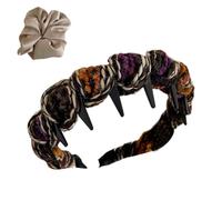 Headbands with Teeth for Women Makeup,Fashion Elastic Non Slip Comb Hair Hoop,Yarn Wrapped Headband Wide Tooth Hairband (Purple)