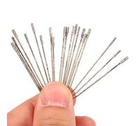Headerbs 20PCS Brocas Lapidarias Recubiertas de Diamante de 1 Mm Brocas Sólidas Aguja para Joyería Ágata