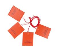 Headerbs 4PCS 20W Almohadilla Calefactora de Caucho de Silicona Almohadilla Calefactora de 12V Estera Flexible 120-150 ℃ para Equipos Industriales, Alambre de Nicromo de