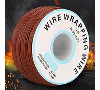 Headerbs Cable de Alambre de Cobre Plástico de Estaño de 30WG para Prueba Electrónica con Organizador de Polvo de Plástico, Resistente Al Calor de hasta 80 ° C para Soldadura por Computadora (Brown)