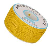 Headerbs Cable de Alambre de Cobre Plástico de Estaño de 30WG para Prueba Electrónica con Organizador de Polvo de Plástico, Resistente Al Calor de hasta 80 ° C para Soldadura por Computadora (Yellow)