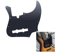 Headerbs Golpeador Estilo J Bass, Placa Rayada Negra de PVC de 3 Capas con 10 Orificios para bajo de Jazz Estándar, Accesorios de Guitarra Eléctrica de 2,2 Mm de Espesor