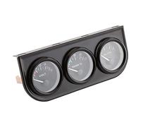 Headerbs Indicador Triple 3 en 1 con Voltímetro, Temperatura de Agua y | Cuerpo de Acero Inoxidable de 12V, Rangos de 8-16V/40-120℃/0-7KG, Incluye Sensores para Motor de Camión o barco.