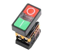 Headerbs Interruptor Momentáneo de Lámpara de Señal con Botón Pulsador de Doble Cabezal con Configuración Roja y Verde de 73x55 Mm para Equipos Industriales y Quirófanos (24V)