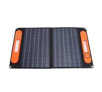 Headerbs Panel Solar Portátil Cargador 100W Plegable Resistente Al Agua | Silicio Monocristalino, Recubrimiento EFTE, Resistente Al Polvo, Colocación Ajustable en el Suelo, Uso en Coche, RV, Barco