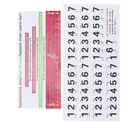Headerbs Pegatinas para Teclado de Piano Calcomanías para Teclas de Personal de Escala Nota Musical Extraíble Grande para Rollo Manual de Sintetizador, Herramienta Educativa, Fácil de Ver, con
