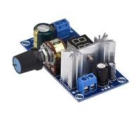 Headerbs Regulador de Voltaje Ajustable, Placa de Fuente de Alimentación CC 1,25 V-28 V con Disipador de Calor para Entrada CA CC, Tubos de Pantalla Digital, Condensador de Alta