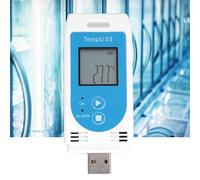 Headerbs Temperatura Humedad Data Logger LCD USB PDF Recorder CSV con 32000 Puntos para la Logística de la Cadena de Frío del Almacén