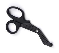 Headerbs Tijeras para Vendajes, Tijeras Multiusos de PP de Acero Inoxidable con Hoja Afilada Dentada para Cortar Vendajes de Gasa, Lona y Lana (BLACK)