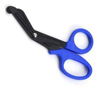 Headerbs Tijeras para Vendajes, Tijeras Multiusos de PP de Acero Inoxidable con Hoja Afilada Dentada para Cortar Vendajes de Gasa, Lona y Lana (BLUE)