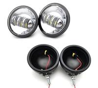 Headlight Motocicleta 2 Luces Antiniebla LED Motocicleta 4,5 Pulgadas Soporte Montaje Anillo Carcasa 30 W 1/2 Luz Cruce Auxiliar Motocicletas Motocicleta Faro Delantero(Set D)