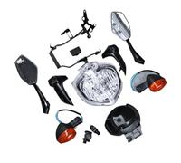 Headlight Motocicleta para FZ6N FZ-6N FZ6S FZ-6S 2004-2006 2005 Soporte Espejo Motocicleta Velocímetro Conjunto Faros Delanteros Conjunto Luz Motocicleta Faro Delantero
