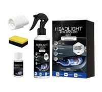 Headlight Oxidation Remover - Removes Yellow Stains & Scratches Restores Clarity | Yellowing Removal Kit With Sponge And Towel Easy Application Liquid Formula | For Truck SUV Motorcycle, Trailer Tract