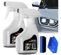 Headlight Restorer,Automotive Headlights Renewal and Restoration Kit,Heavy Duty Cleaner with Towel and Sponge, for Brighter, Clearer Headlights, Suitable for All Vehicles