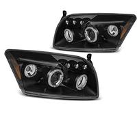 Headlights VR-1255 Front Lights Car Lamps Car Lights Headlights Headlamps Driver And Passenger Side Angel Eyes Black