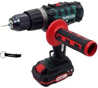 HEADNMORE Bundle Parkside PSBSA 20-Li - Taladro atornillador de percusión (20 V, batería de 2 Ah, incluye llavero y batería de 2 Ah)
