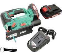 HEADNMORE® Bundle Parkside PSTDA 20 - Sierra de calar con batería (20 V, incluye llavero HEADNMORE® (batería de 2 x 2 Ah)